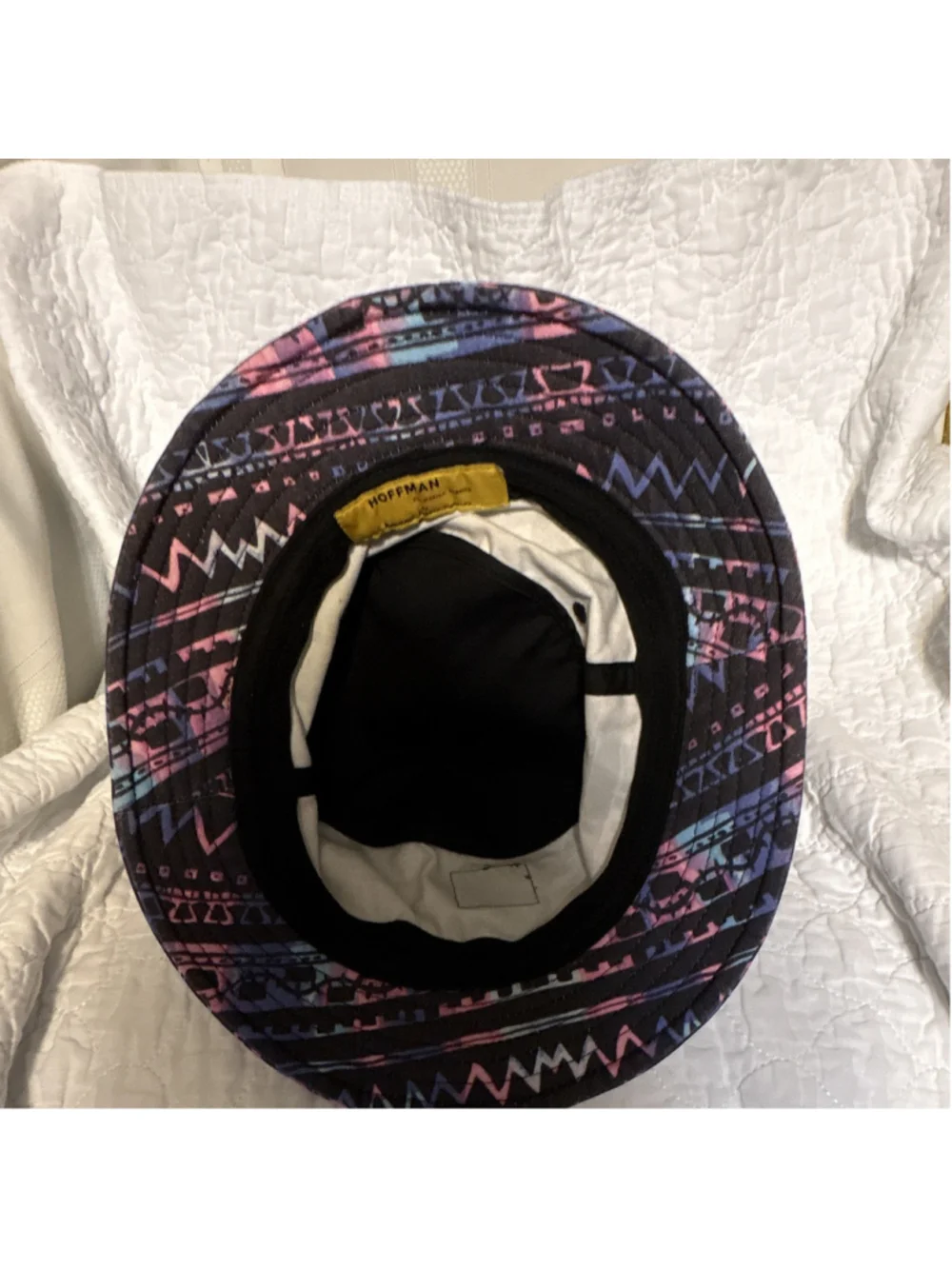 Herschel Hoffman Bucket Hat Geometric Print Black Pink Blue Purple One Size
